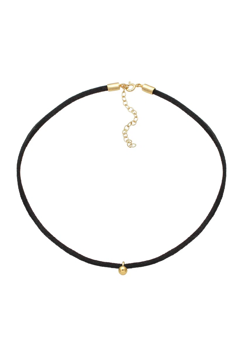 Elli Collares Choker Velour Kugel Geo Basic 925 Sterling Silber