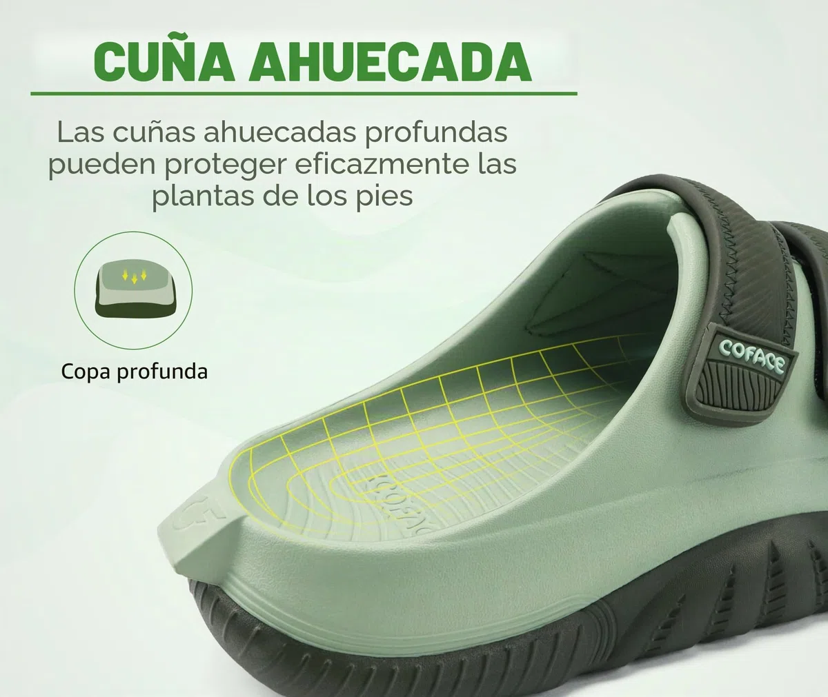 COFACE Sandalias de recuperación hombres Sandalias ortopédicas deslizantes caminar Ajustables acolchado grueso Ortopédicas Hombre Fascitis plantar Confortables Casual Al aire libre Talla 40-48
