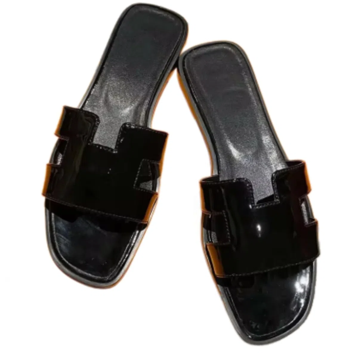 Chanclas Sandalias De Diapositivas Banda H Las Mujeres, Zapatos Planos Soporte Arco, Cuero Cómodas para Uso Diario La Playa Oficina-m-37-european Sizes