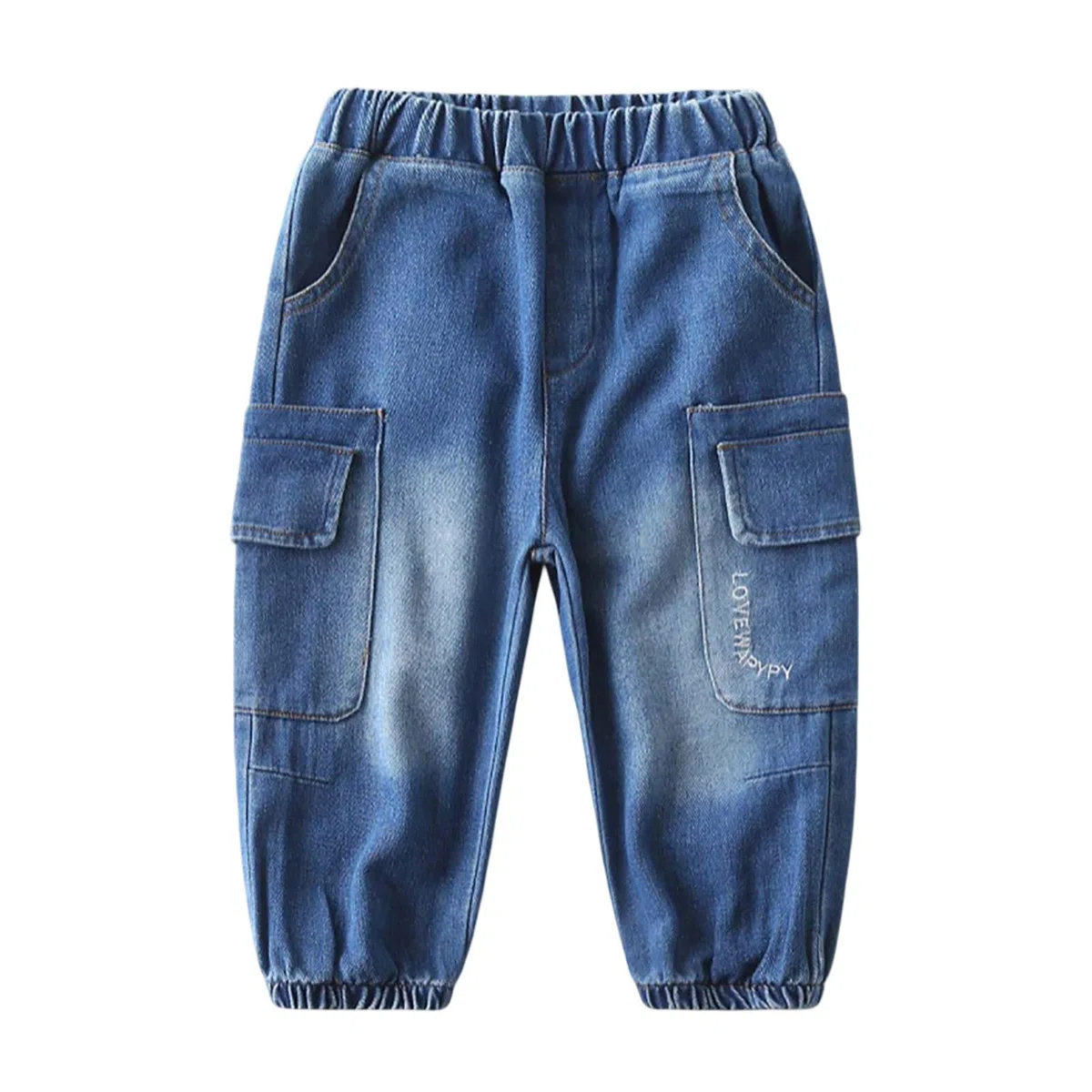 Genérico Pantalones Baggy Niño Pantalones Vaqueros Desgastados con Bolsillos para Niños Pequeños - Ropa Cómoda y Casual para el Colegio y Uso Diario