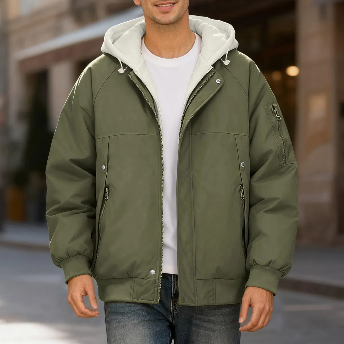 Abrigo Hombre Chaqueta Negra Hombre Abrigos De Paño Abrigo Tres Cuartos Largo Parka Invierno Chaqueta Militar Tres Cuartos Parka Entretiempo Parkas Invierno Chaquetas De Plumas Acolchada Men Warm