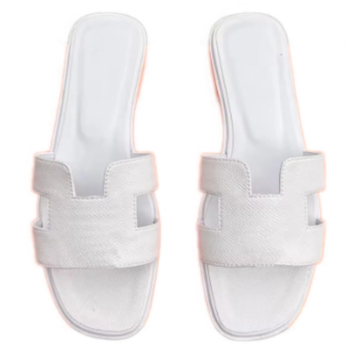 Chanclas Sandalias De Diapositivas Banda H Las Mujeres, Zapatos Planos Soporte Arco, Cuero Cómodas para Uso Diario La Playa Oficina-m-37-european Sizes