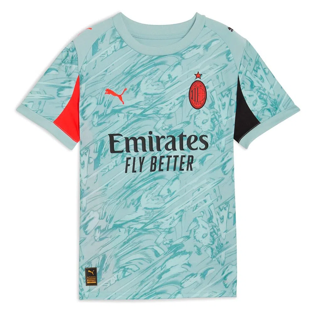 PUMA AC Milan 25/26 Replica Goalkeeper Junior Short Sleeve T-Shirt 5-6 Years