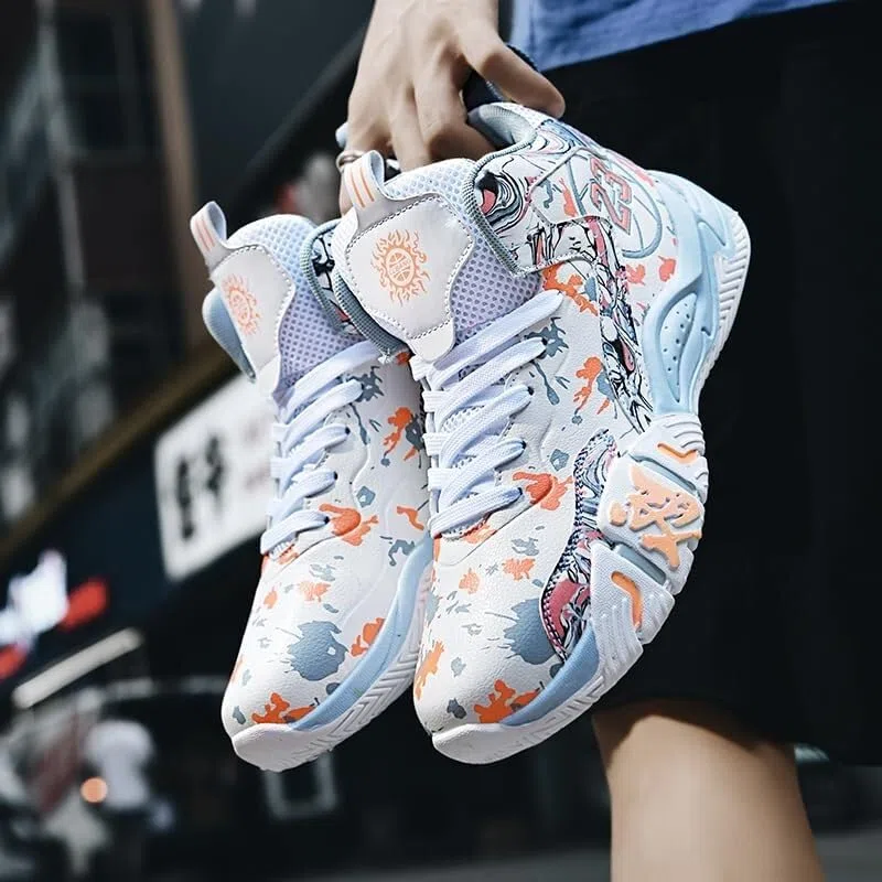 Zapatillas de Baloncesto Alto Unisex Acolchadas, Entrenamiento Casual