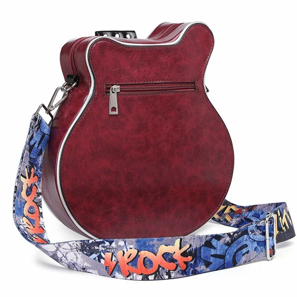 Bolso Bandolera con Forma De Guitarra para Mujeres Y Hombres, Bolso De Hombro De Piel Sintética, Bolso De Mano, Regalo para Guitarra