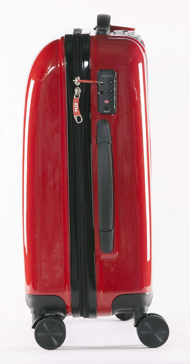 Atlético de Madrid - Maleta de Viaje - Compatible con Todo Tipo de Aerolíneas - Sistema de Cierre de Seguridad TSA - 8 Ruedas Giratorias - 55x40x20 cm - 2,8 kg - Producto Oficial