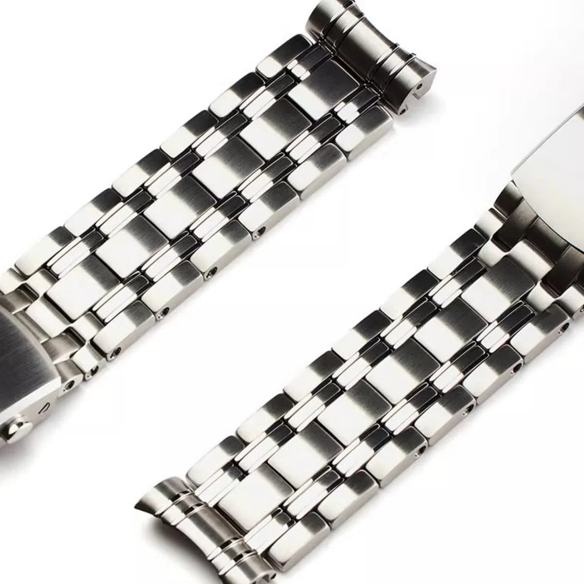 Correa Reloj Acero Inoxidable Sólido 20mm 22mm Extremos Curvos, Brazalete Banda Metal Recambio para Omega Seamaster 300 Collection-C 20mm