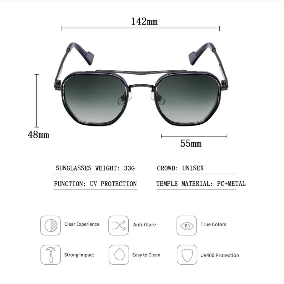 Gafas de sol para exteriores para hombre Vintage Luxe