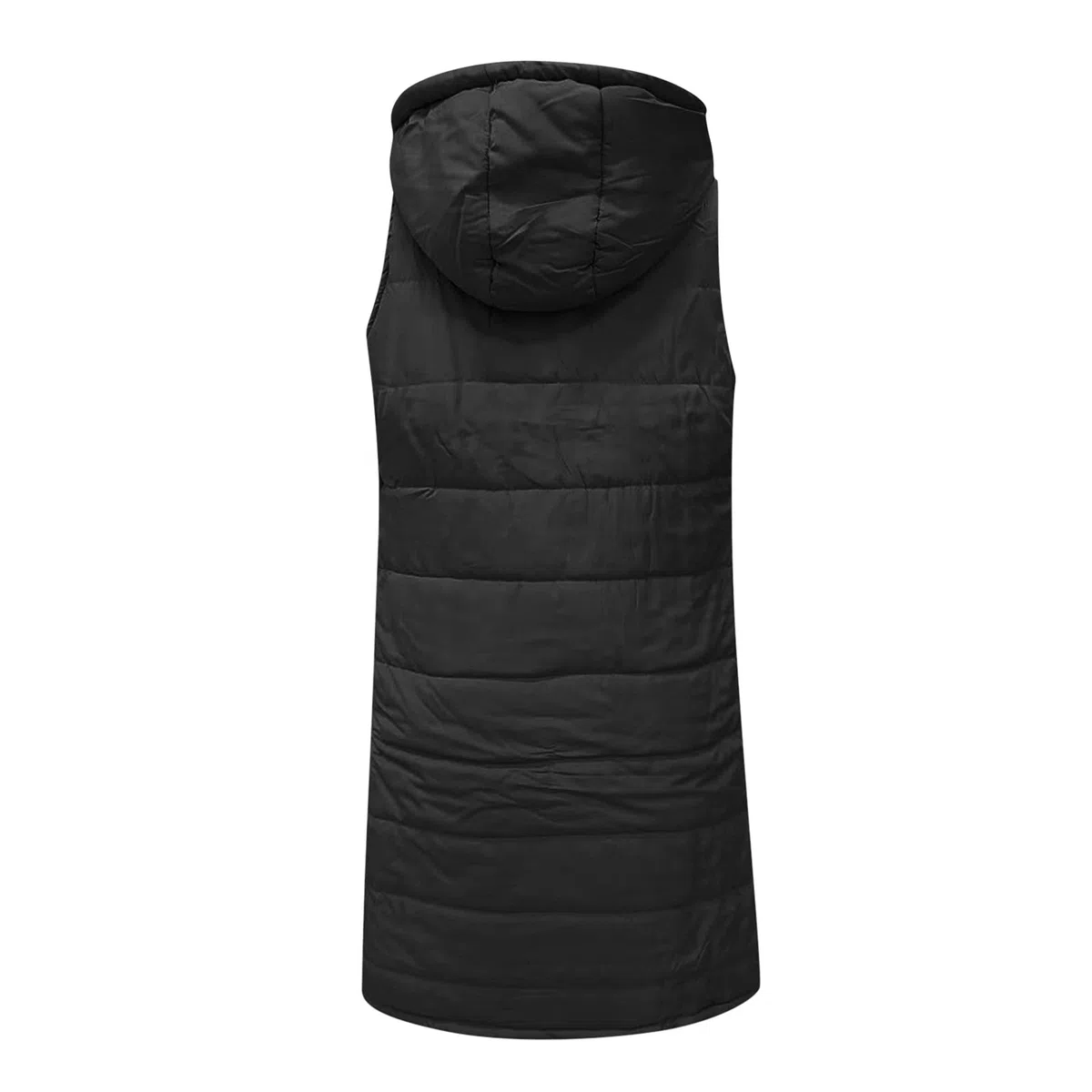 Chaleco acolchado sin mangas para mujer, largo de invierno, con capucha, sin mangas, cálido, de plumón, con bolsillos, chaqueta acolchada, chaqueta de entretiempo, S - 5XL