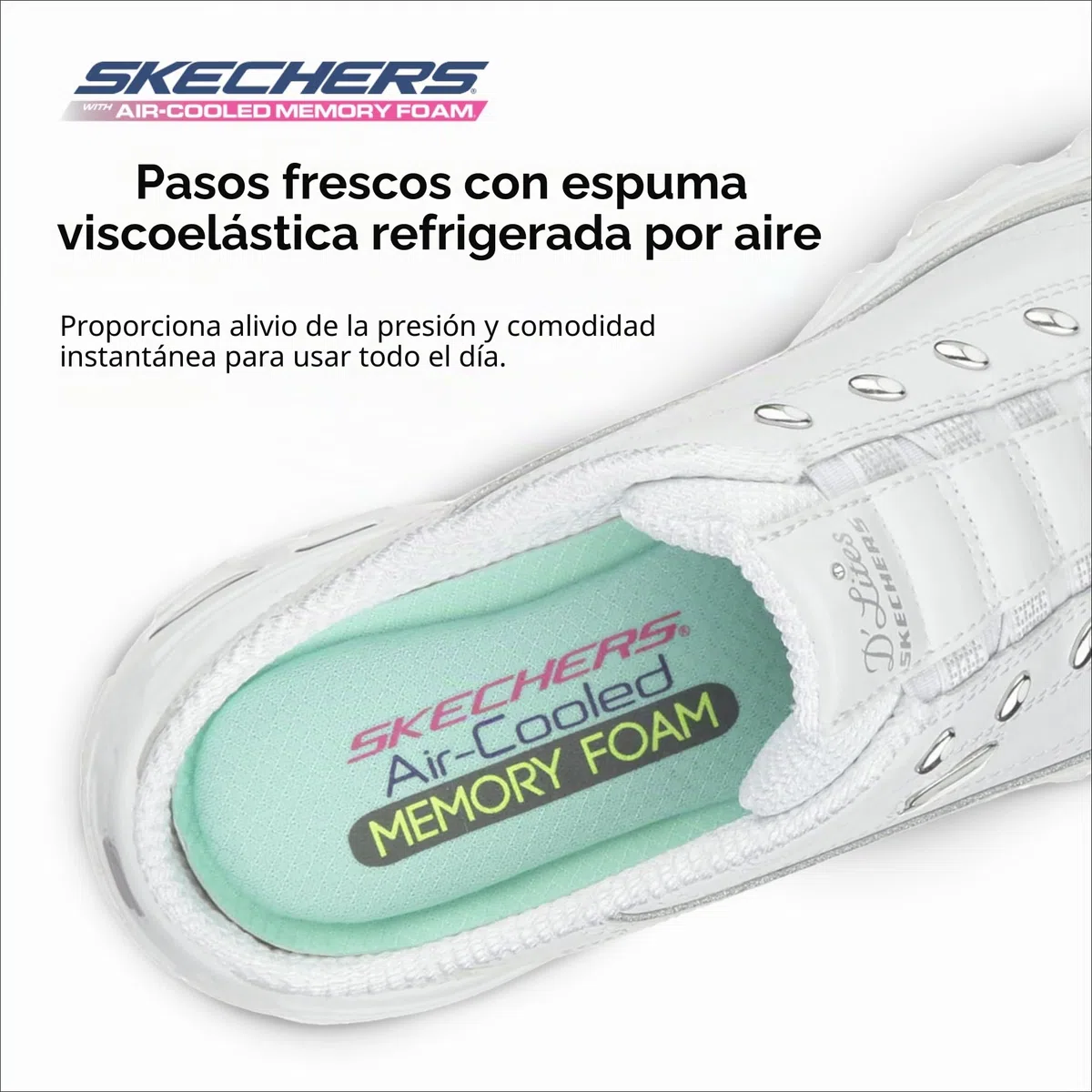 Skechers Sport D'lites Resbalã³n-en la Zapatilla de Deporte de la Mula