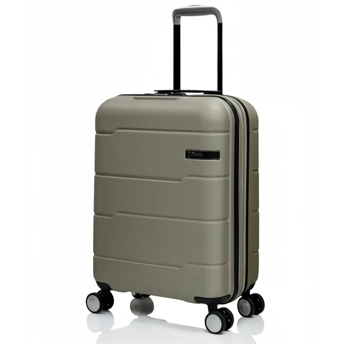 Maleta de Cabina 55x40x20 cm Expandible, Equipaje de Mano Rígido ABS Ligero 41L, Cerradura TSA, 4 Ruedas Dobles 360°, Compatible con Ryanair, Vueling y EasyJet, 2,8 kg – Color Taupe