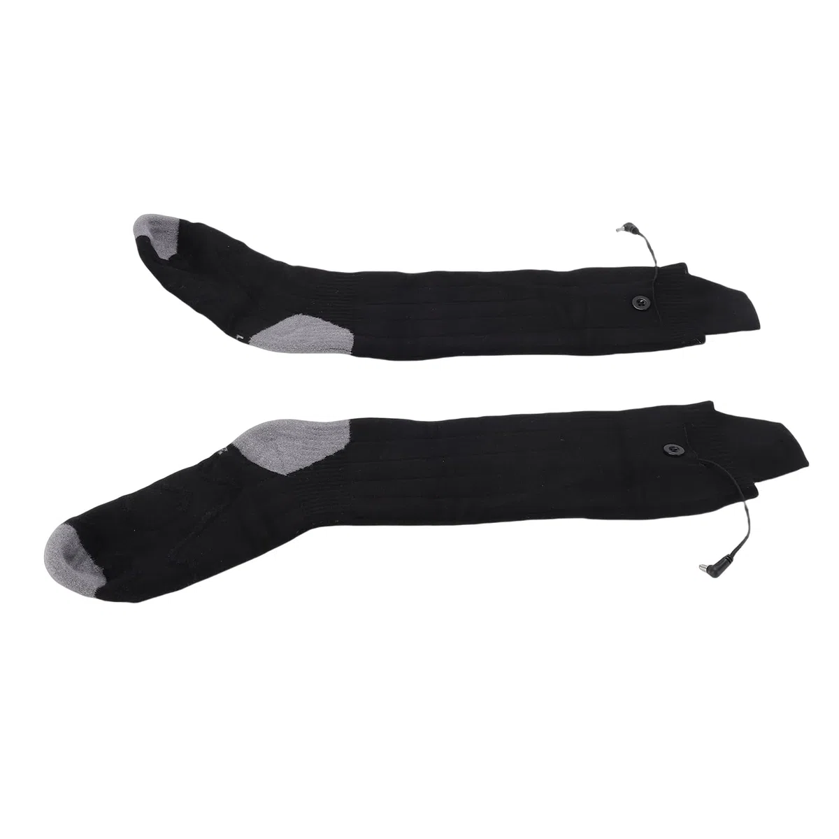 Tosuny Calcetines Negros Calentados, Lavables, con Pilas Recargables, con Ajustes de Temperatura Ajustables para Esquiar Al Aire Libre
