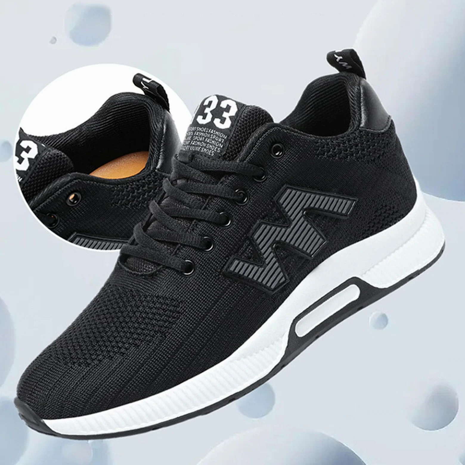 Zapatillas Deportivas Hombre con Alza Oculta Zapatos Malla Transpirables Ligeros Cordones Estilo Casual 10 cm