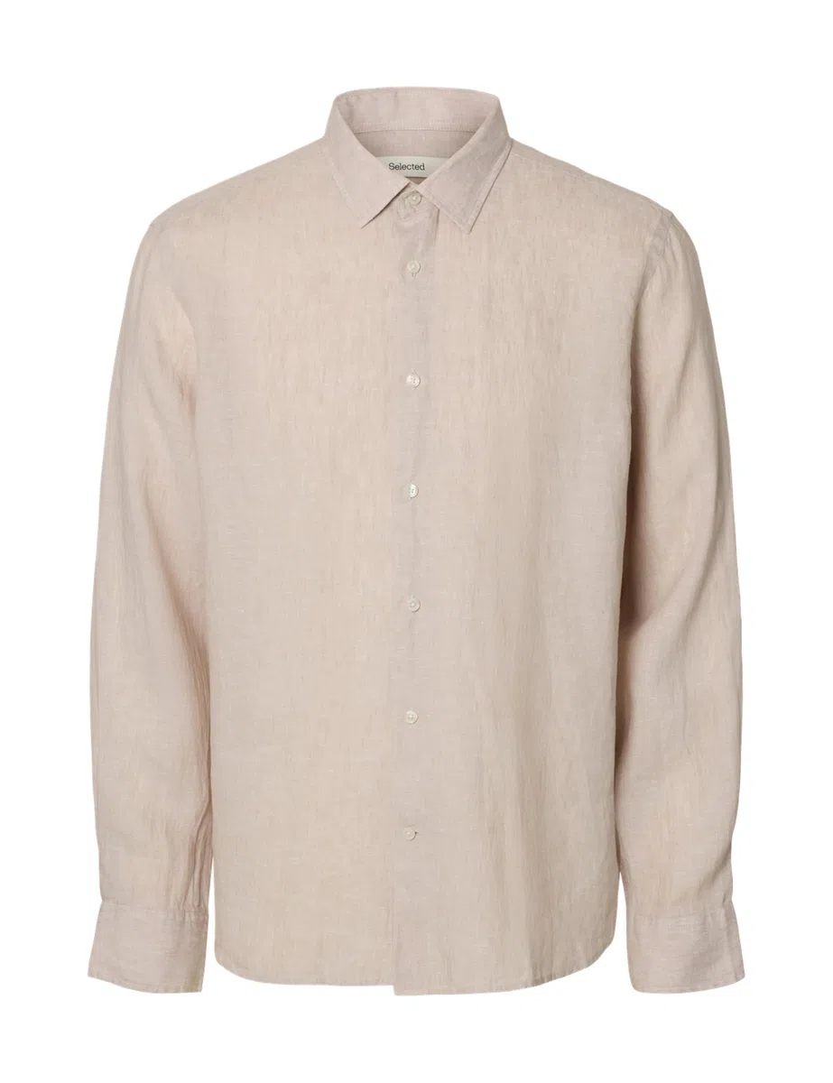 SELECTED HOMME Slhregkylian-Linen Shirt LS Classic Noos Camisa de Manga Larga Hombre (Pack de 1)