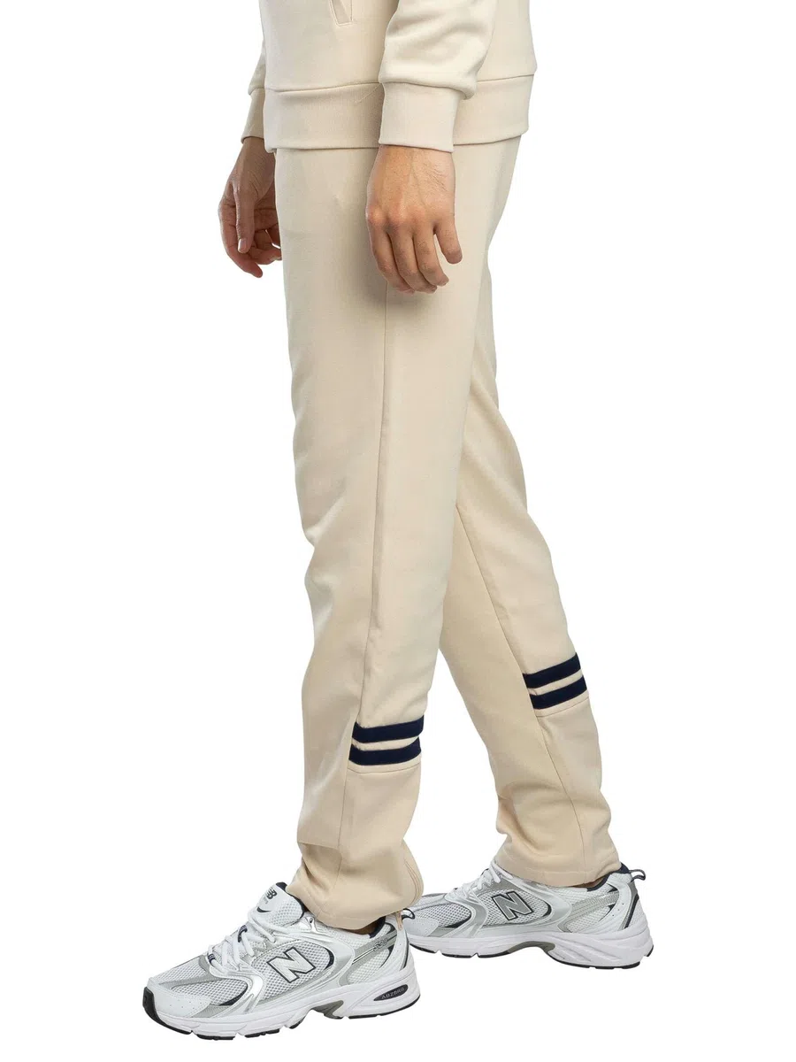 Sergio Tacchini Hombre Pantalones De Chándal Orion Track, Sandshell/Maritime Blue