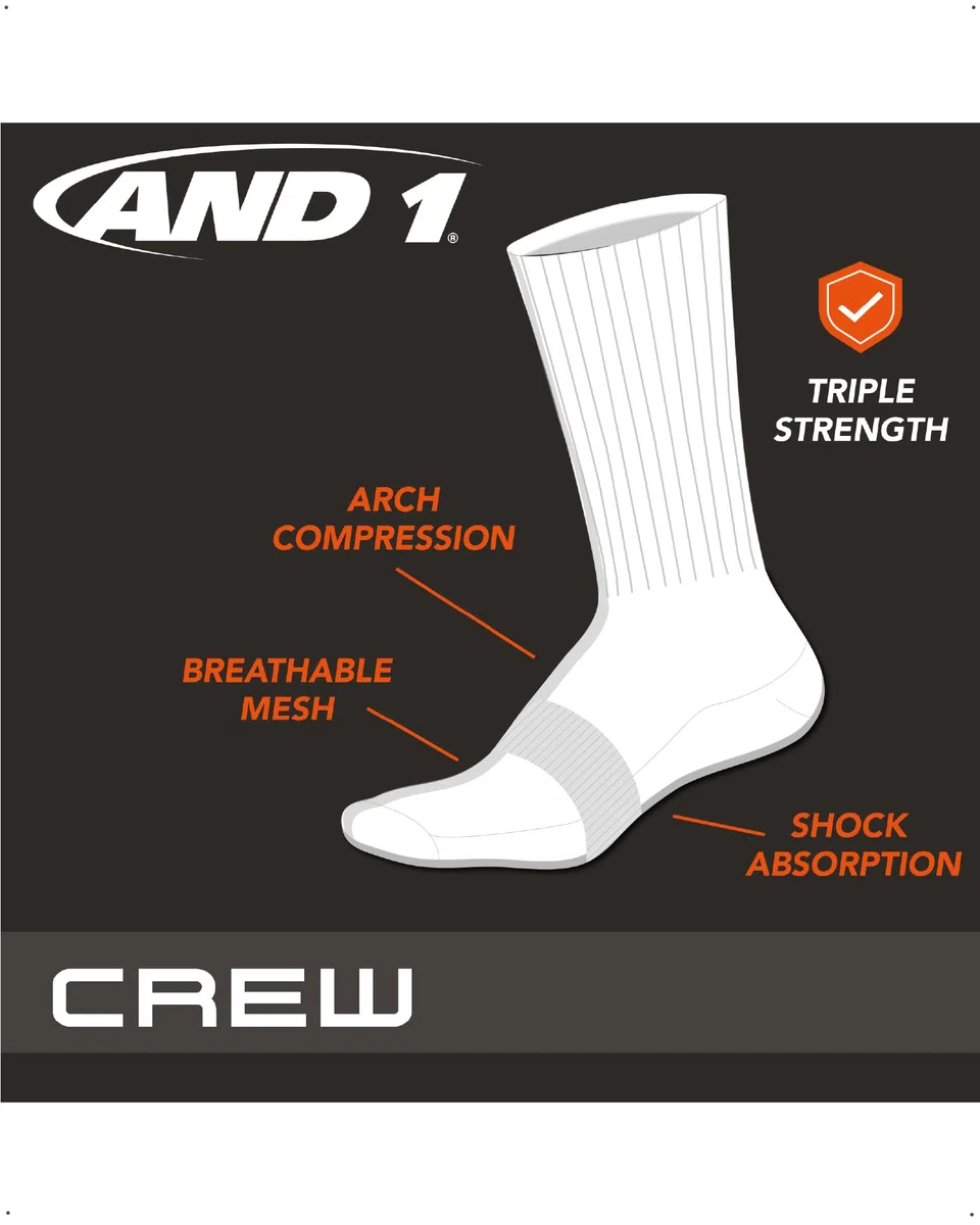 AND1 Calcetines de compresión para hombre (12 unidades)