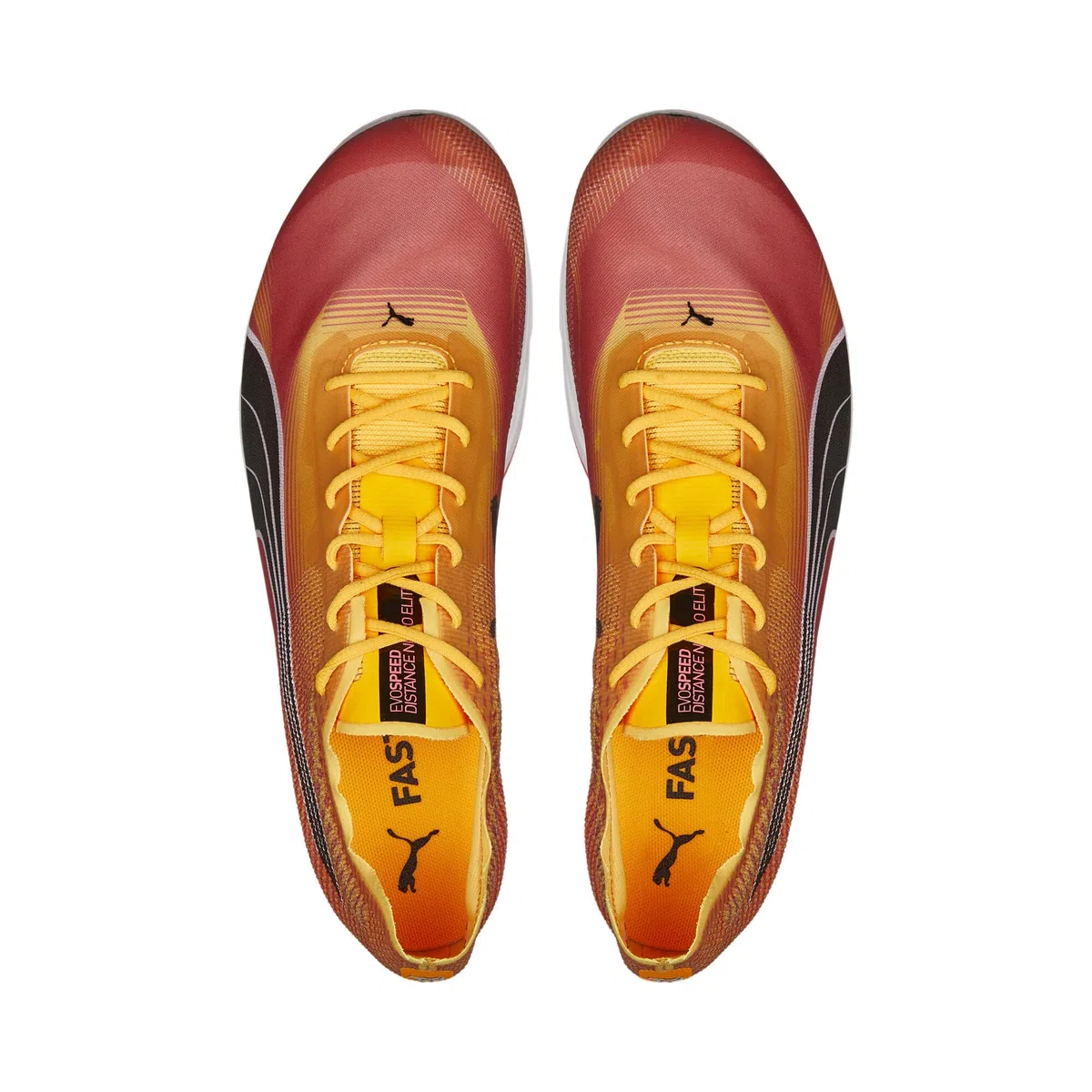 Puma Unisexo Regular Long Distance Zapatillas con Clavos para Pista y Campo Evospeed Distance Nitro Elite 45 Sun Stream Sunset Glow Black Orange Pink