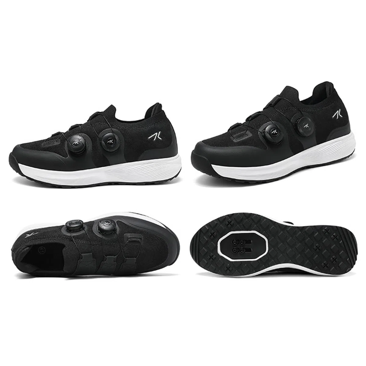 Zapatillas De Ciclismo MTB Hombres Mujer Zapatos Bicicleta de Montaña Compatibles con Todos Los SPD, Adulto Respirables con Cordones Rápidos