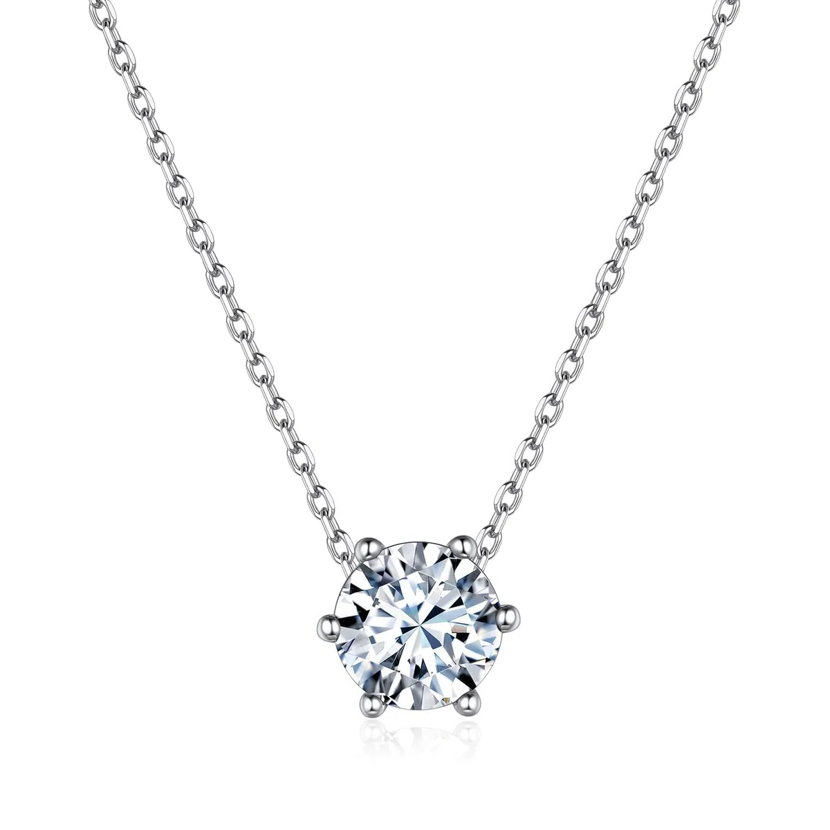 ChicSilver Plata 925 Collar Circonita Mujer Colgante Piedra Brillante | Material Plata de Ley Regalo Cumpleaños Joyería Delicada Madre Pareja Amiga
