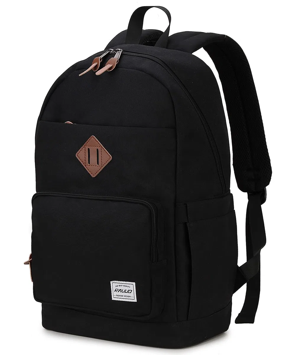 Mochila Escolar,RAVUO Casual Mochila Hombre Impermeable Mochila Escolar Adolescente Chico Grande 20 Litros Mochila Instituto Ligera Mochila Portatil 15.6 Pulgadas para Universidad Viaje Trabajo,Nergo