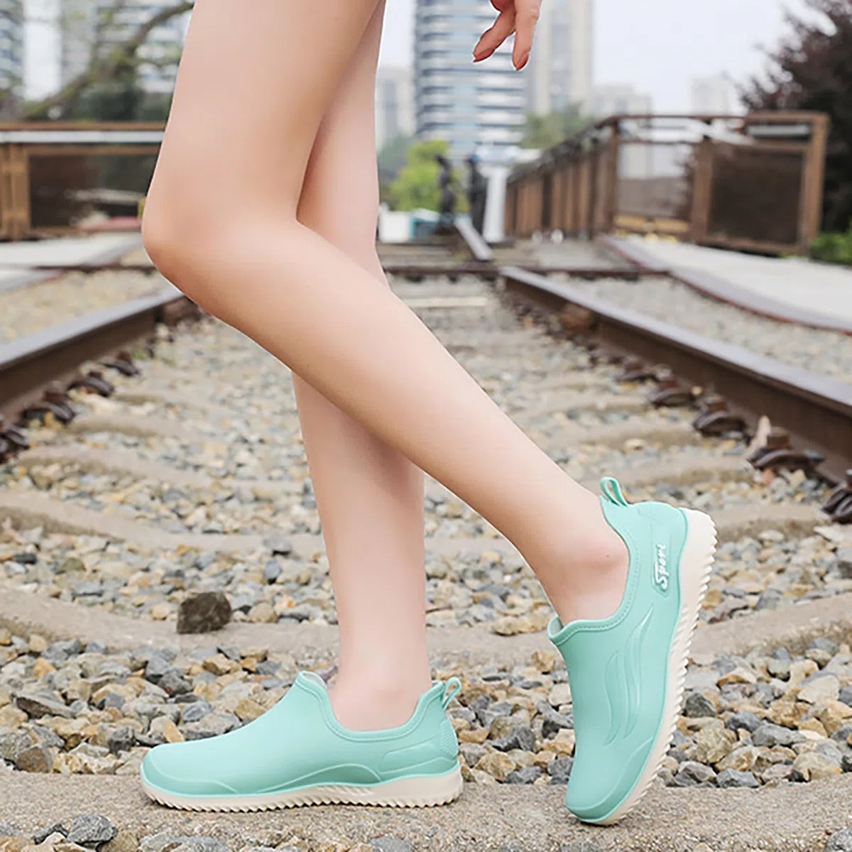 Botas de goma para mujer, botas de lluvia cortas, botas de lluvia, antideslizantes, botines de goma, botas de jardín, botas de goma, botines impermeables, botines de tobillo, botas de lluvia