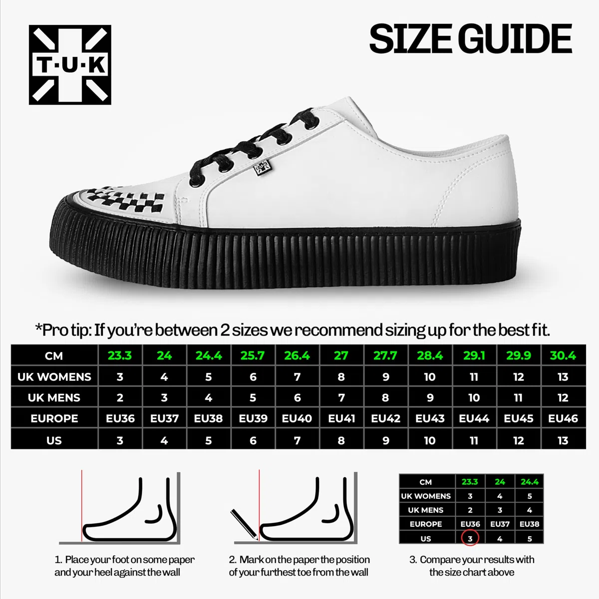 T.U.K. Ribbed Sole Sneaker - Zapatillas de Moda para Hombres y Mujeres - Estilo Skate, Punk, Rock y Gótico en Piel, Ante y Lona