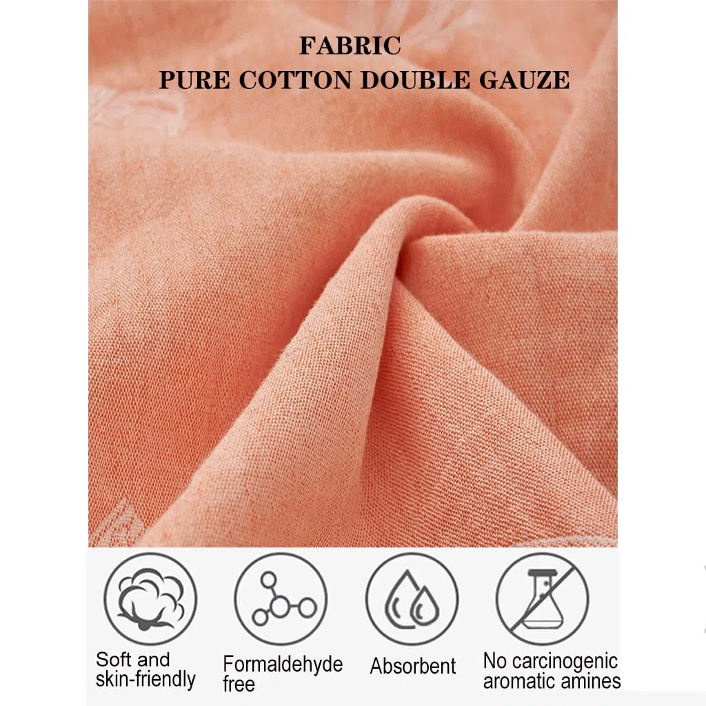 MTFBQ Albornoces Femeninos Finos Cortos Hilo De Algodón De Doble Capa Gasa Yukata Ropa De Dormir Esponjosa para Hombres Y Mujeres Parejas Primavera Y Otoño Pijamas Absorbentes De Secado Rápido