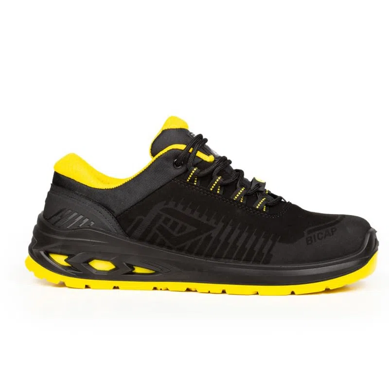Bicap Aikido S3S - Zapatos de seguridad para hombre y mujer, puntera de aluminio, lámina de cero perforación, suela de poliuretano Bidensity, soporte BI-equilibrado, transpirable, ligero, sector