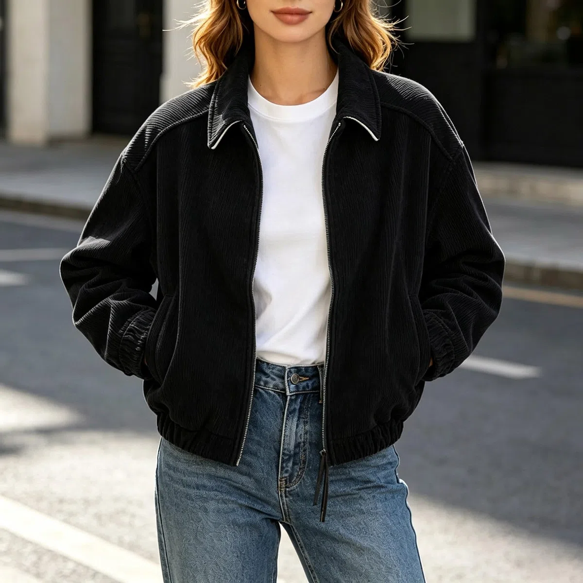 Generisch Hoodie Damen Oversize Sweatjacke mit Kapuze Reißverschluss Hoody Basic Casual Kapuzenjacke Freizeit Kapuzenpullover einfarbig Langarm Jogging Jacke locker Sportjacke Sweatshirt