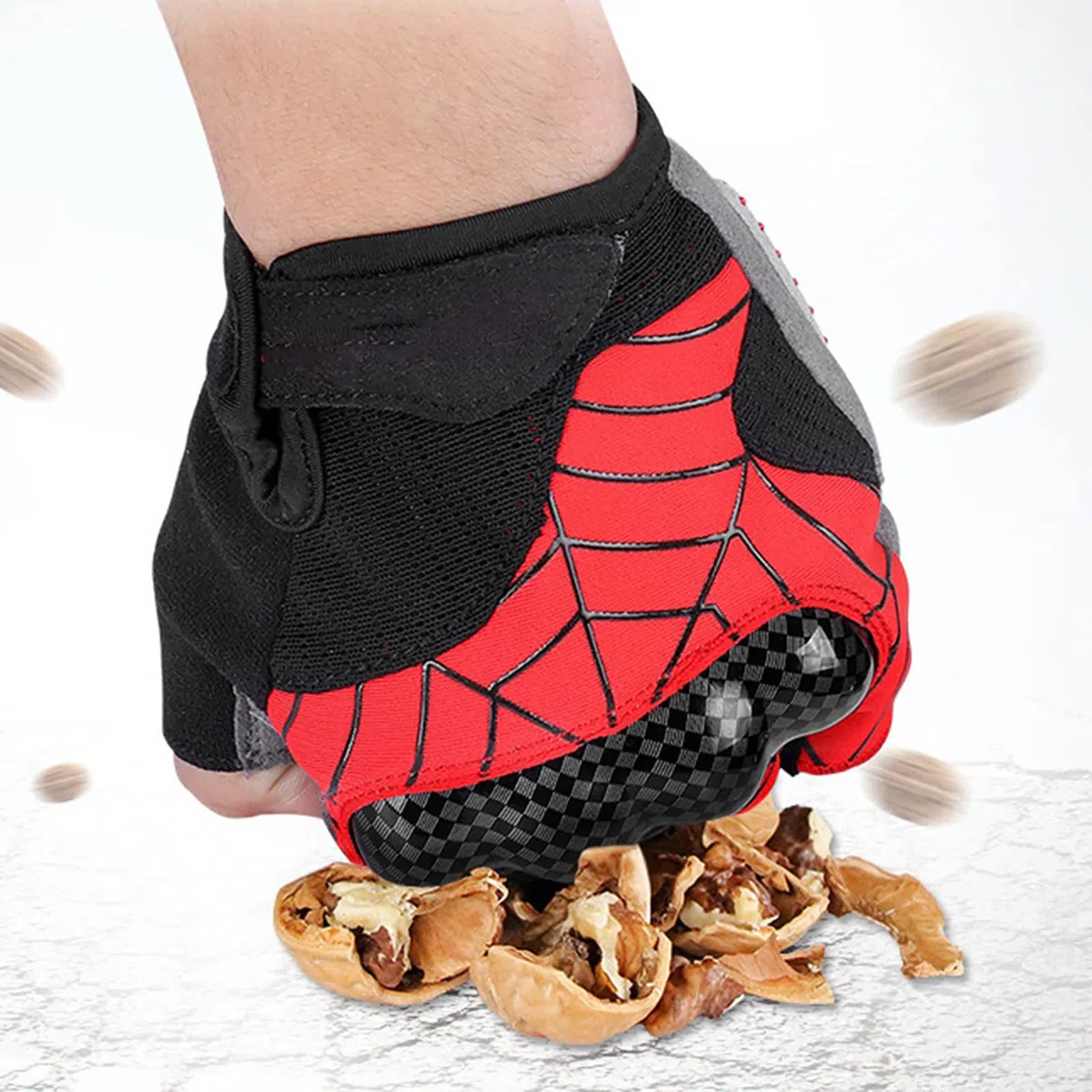 Desconocido Guantes de Ciclismo, Transpirables Guantes con Almohadillas Amortiguadoras para Bicicleta Montaña Bici Gimnasio, Hombre y Mujer