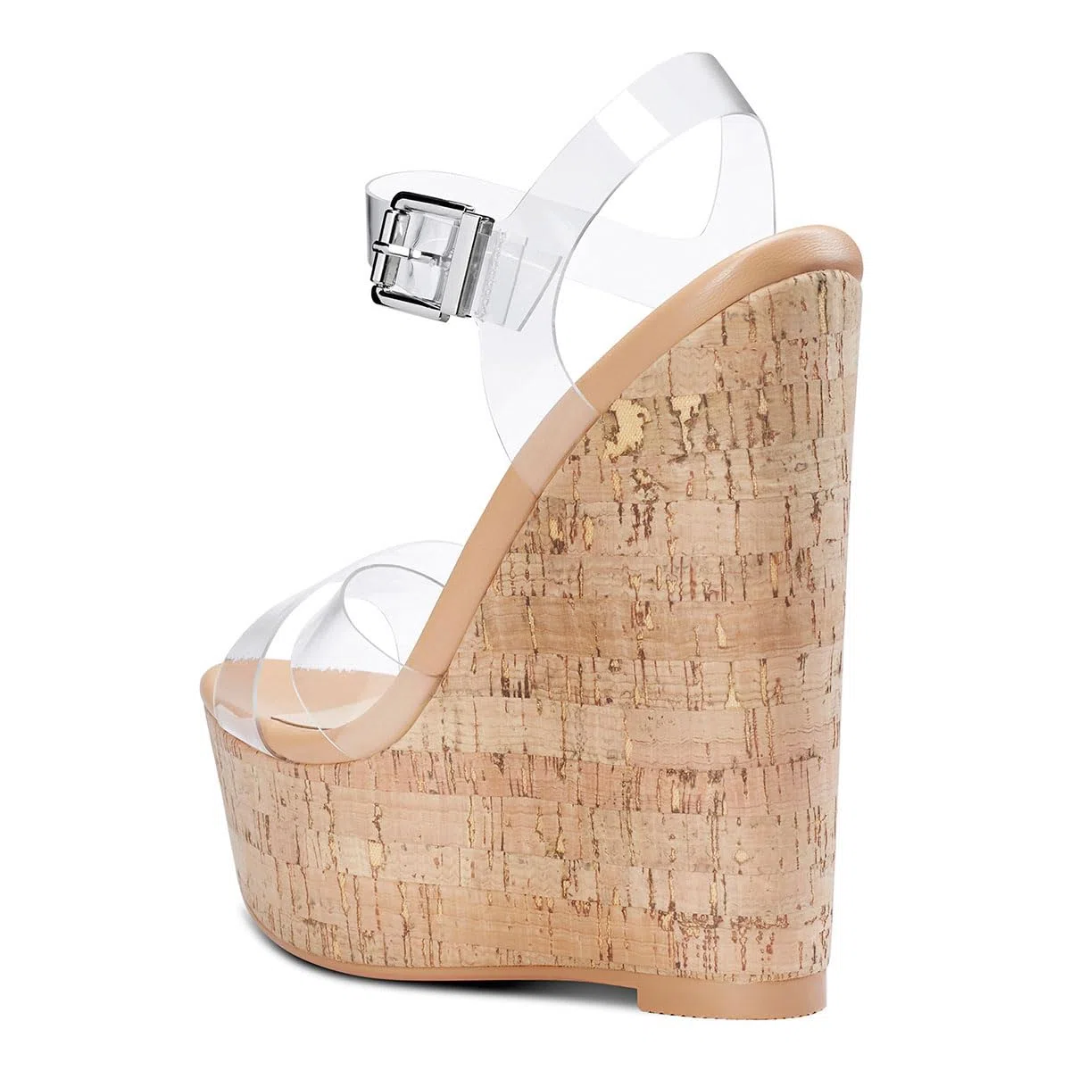 NobleOnly Zapatos de Tacón Mujer Cuña Sandalias Moda Slingback Plataforma 16CM Wedge High Heels
