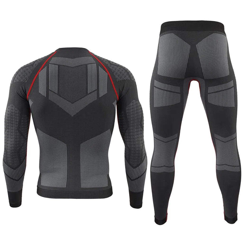 Conjunto De Camiseta Y Medias De Ropa Interior Atlética Sin Costuras De Compresión De Capa Base De Manga Larga para Hombre