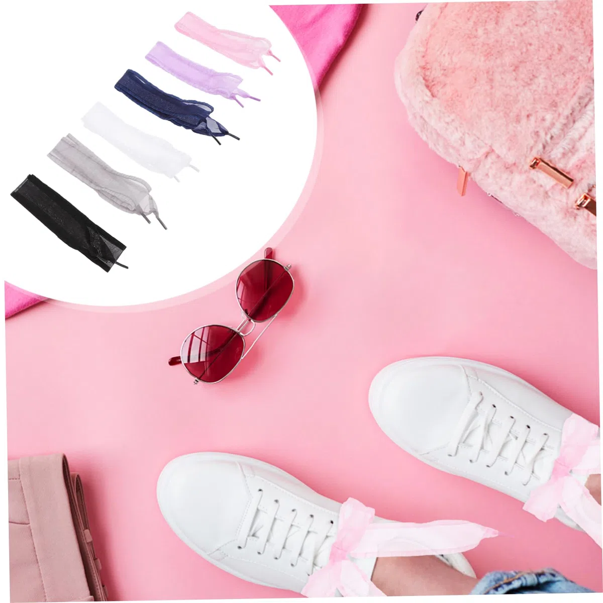 24pares Cordones De Cinta Ancha Para Zapatillas De Marino Para Mujeres Niñas