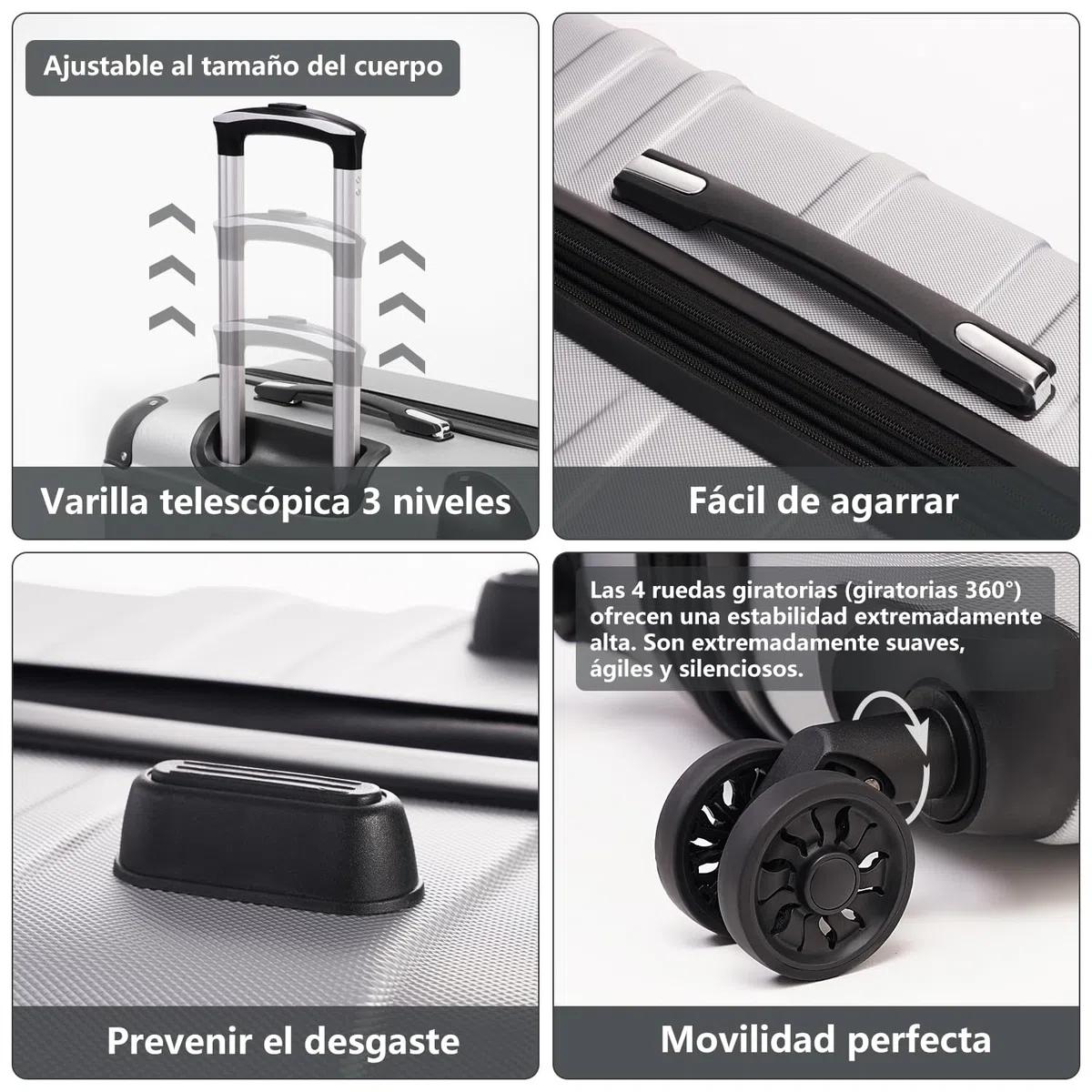 COOLIFE Maleta Mediana 67 cm, Maleta de Viaje Ligera 60L con Cerradura TSA | Maleta de 67x46x26 cm, ruedas giratorias, pequeñas resistentes a los impactos, vacaciones, viajes internacionales y cruceros
