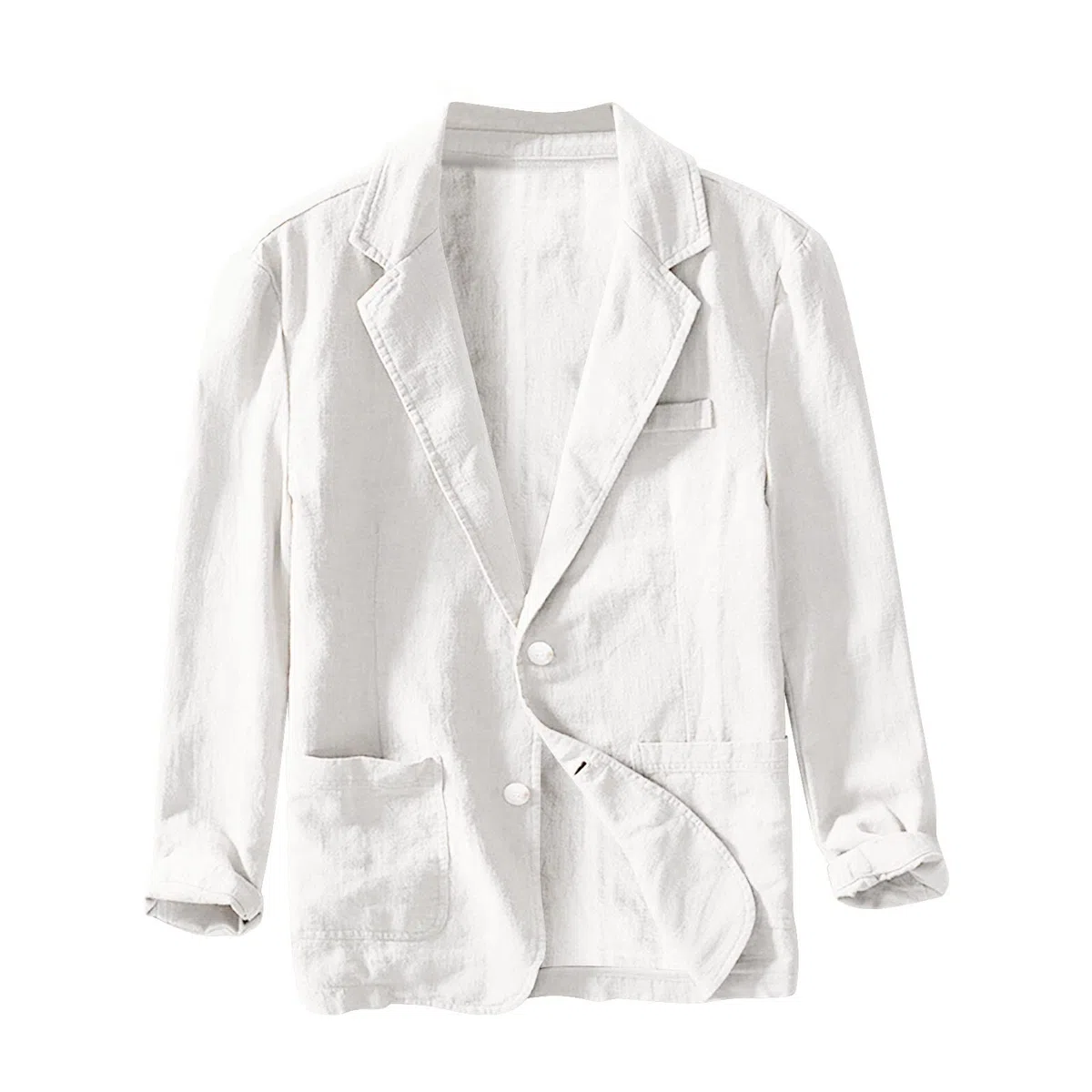 Chaqueta de traje de dos botones para hombre, chaqueta de traje de verano