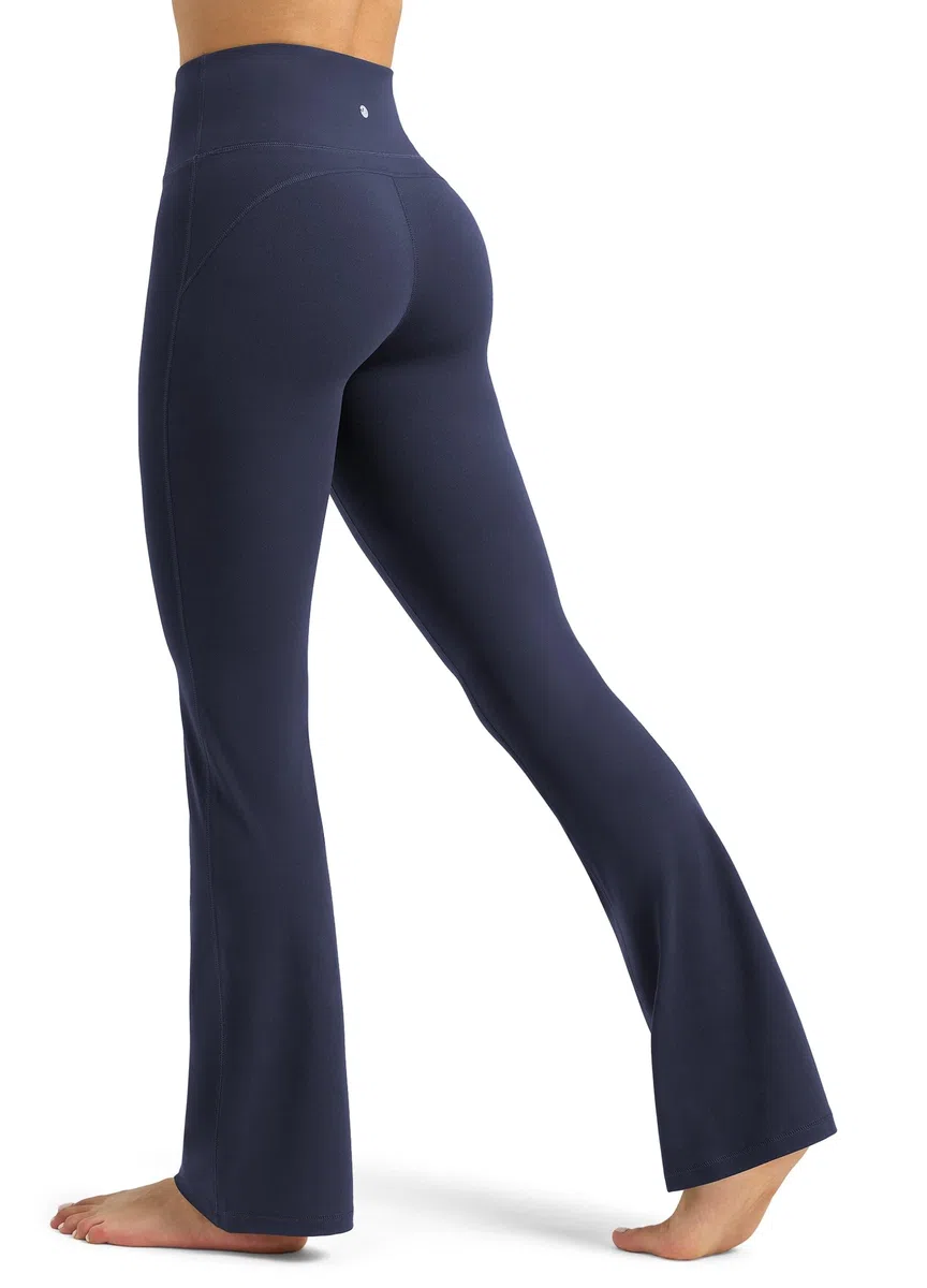 Willit Butterflux - Pantalones de yoga para mujer, leggings de entrenamiento acampanados para mujer, control de abdomen, cintura alta, leggings de yoga acampanados, 29 pulgadas, 31 pulgadas, 33