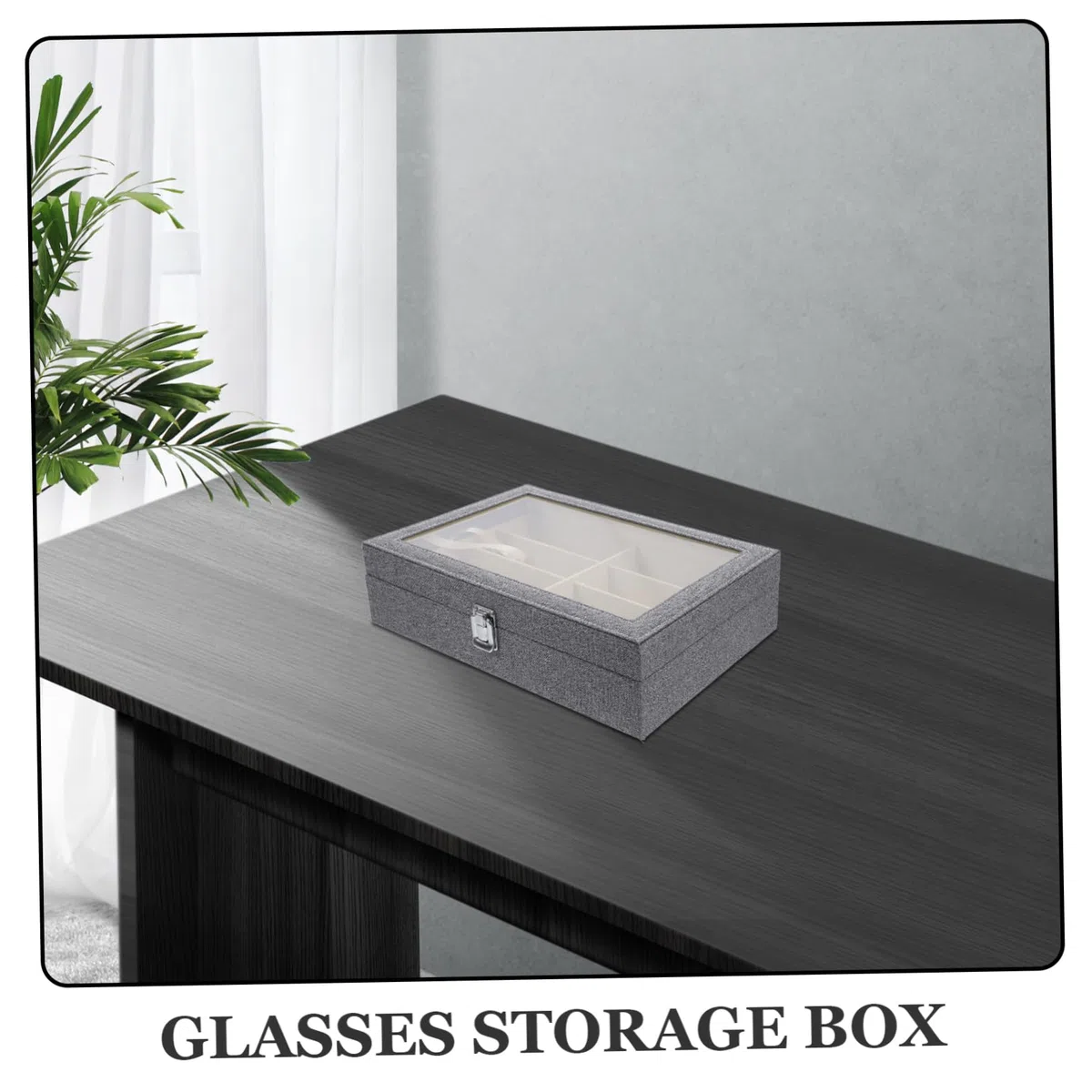 POPETPOP Caja para Guardar Gafas De Compartimentos Organizador De Gafas y Bandeja para Joyas
