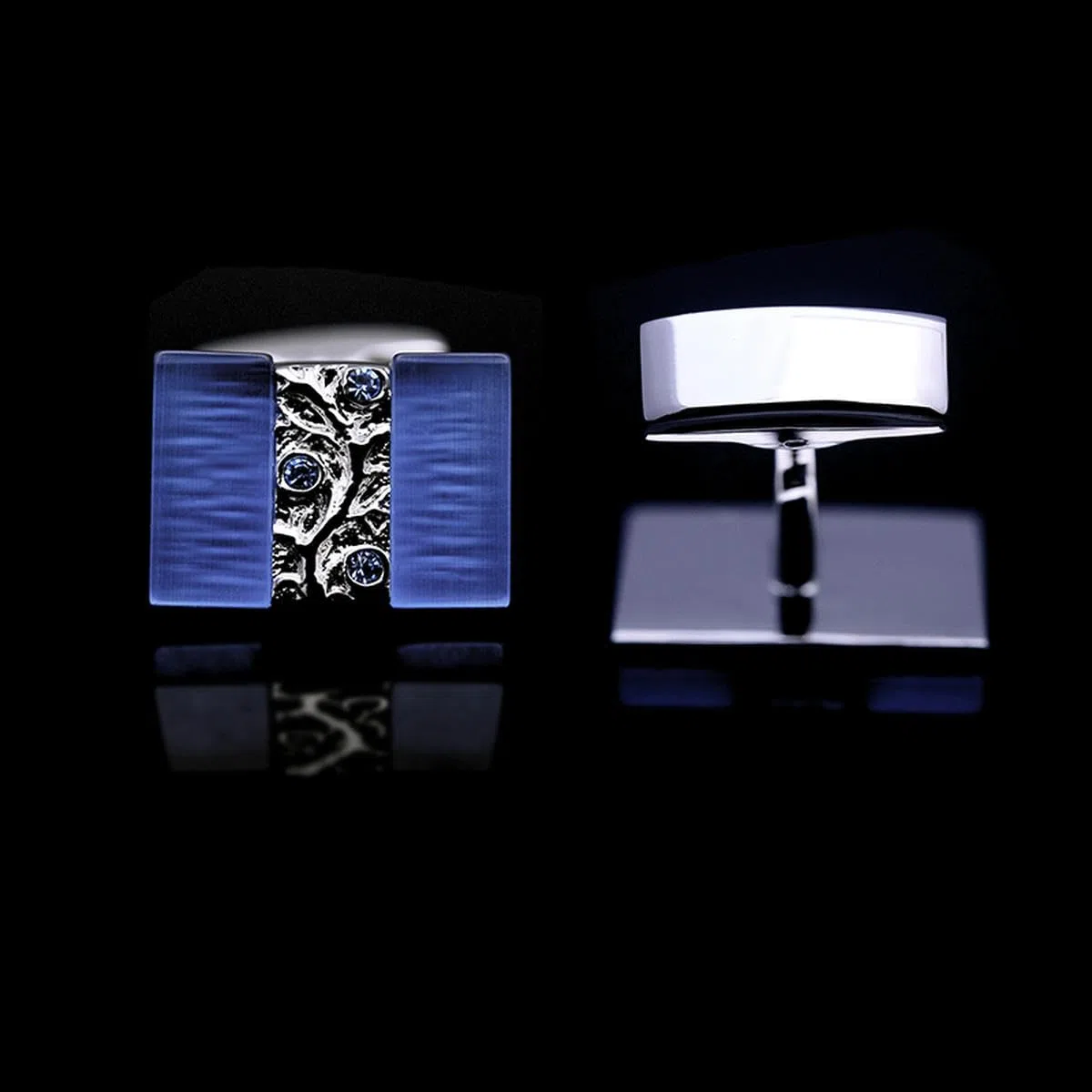 Gemelos de Camisa de joyería para Hombre diseñador Marca Blue Cuff Link Boda Masculina Lujo Botón Masculino Invitados