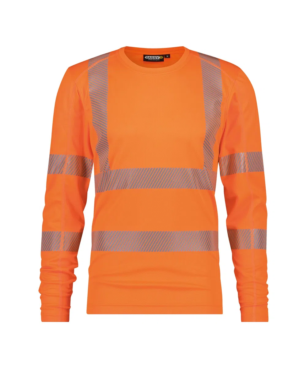 DASSY® Carterville DASSY® Carterville Camiseta de manga larga UV de alta visibilidad - Talla XS - FLUOGEEL