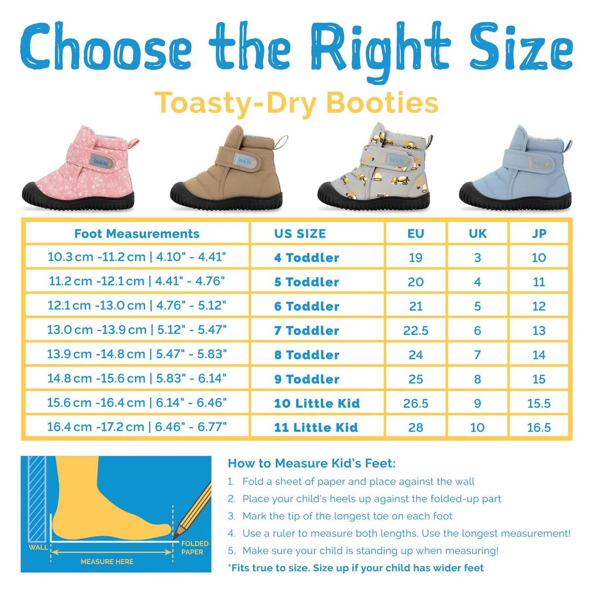 JAN & JUL Botas de invierno Toasty-Dry para niños pequeños, Bear, 28 EU