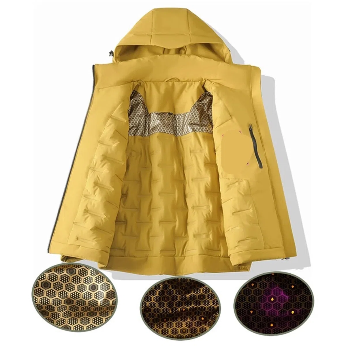 Chaquetas impermeables de invierno, cortavientos térmico, for hombre y mujer, for senderismo acampada Para Hombre