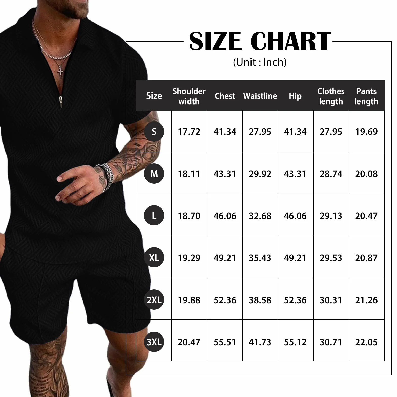 Fastkoala Hombre Chándales Conjuntos Trajes Set Algodón Estampado Cremallera 2 Piezas