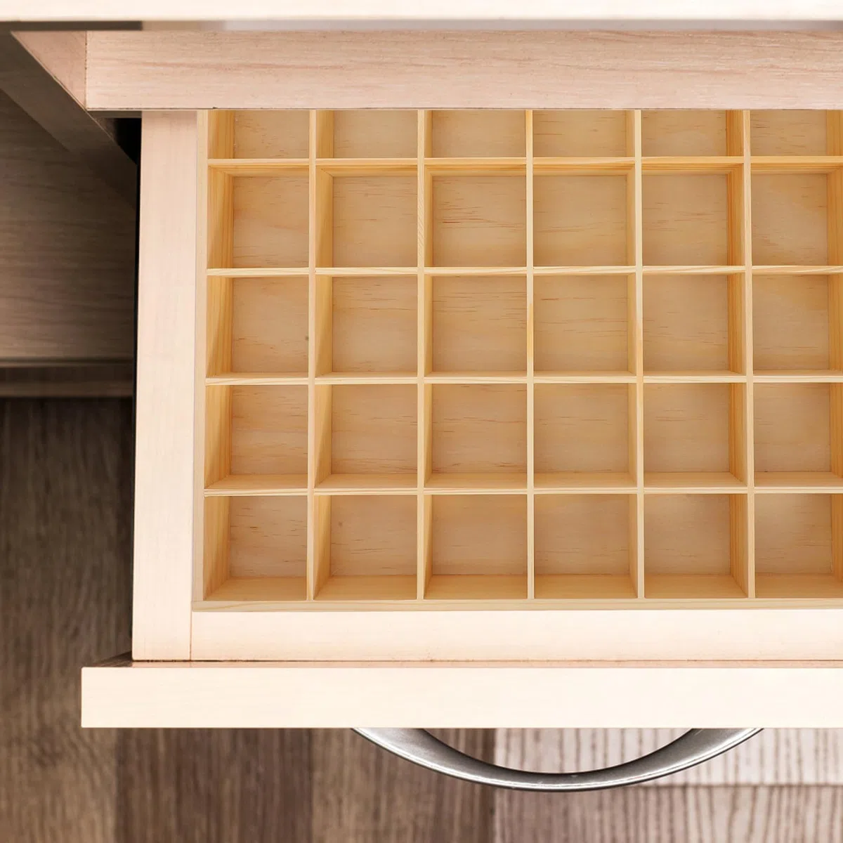 Organizador Calcetines Bandeja para Joyas y Pequeños Objetos con 30 Compartimentos de Madera Apilable, Adecuado para Tocador y Hogar