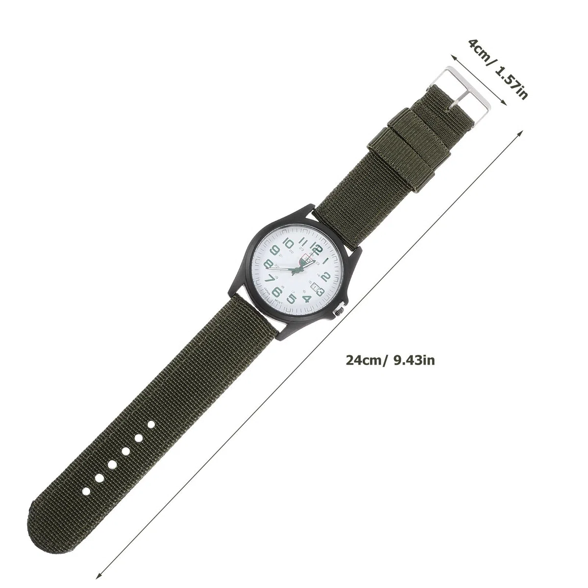 Alipis Reloj de Pulsera de Cuarzo para Hombre, Estilo Militar Verde