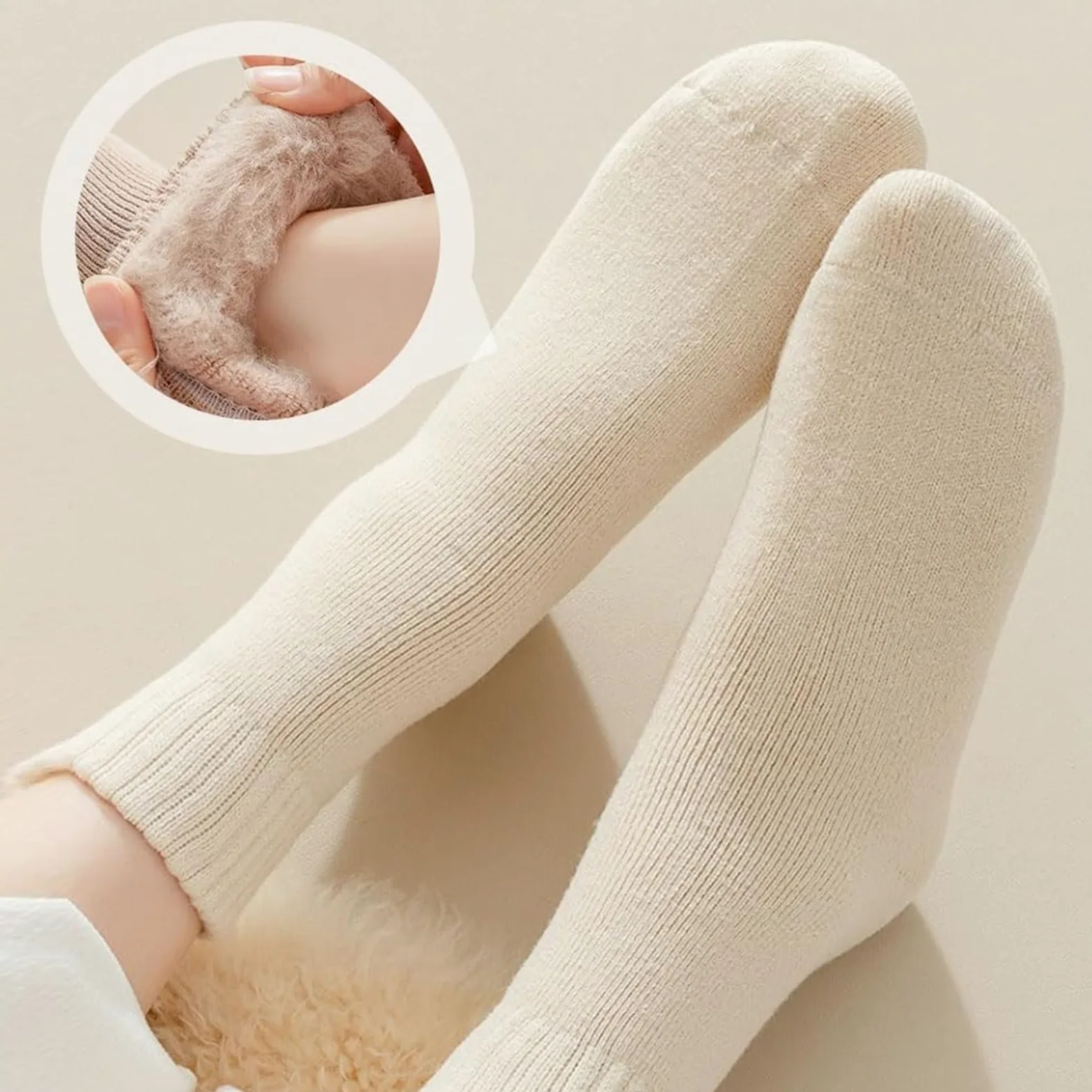 7 pares de calcetines térmicos de invierno, calcetines de lana suave súper gruesos para mujer, calcetines cálidos y transpirables para botas de tripulación para clima frío extremo, 14 pares, Talla