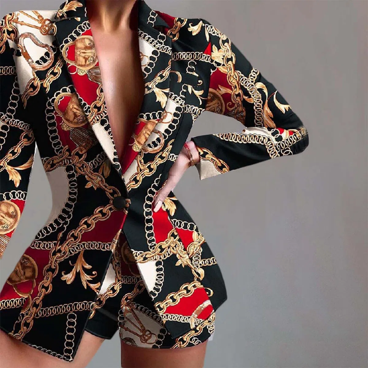 2026 Chaqueta Entretiempo Mujer Nuevo Traje de Dos Piezas Ajustado y Moderno para Mujer