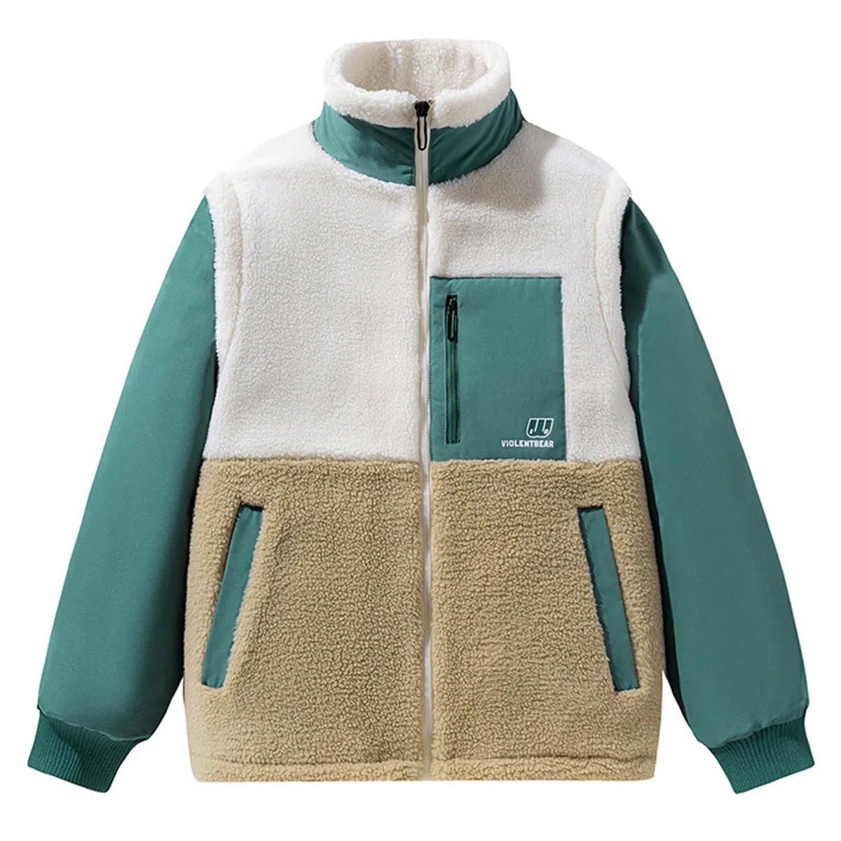 Chaqueta Polar Hombre Talla Grande, Chaqueta de Abrigo Informal cálida Acolchada y Gruesa con Bloqueo de Color para otoño e Invierno para Hombre
