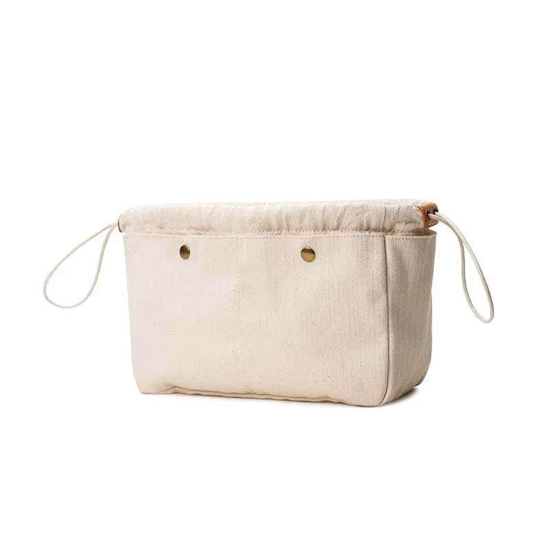 Neceser Maquillaje Bolsa de Almacenamiento Lona algodón, Bolsa con Forro, organizadora cosméticos Acabado(M)