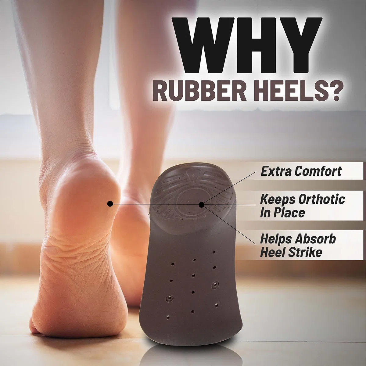 FootMatters 3/4 insertos ortopédicos delgados - para alivio del dolor de la fascitis plantar - Plantillas para mujeres y hombres con soporte de arco y copa de talón - L - US Men 11-13