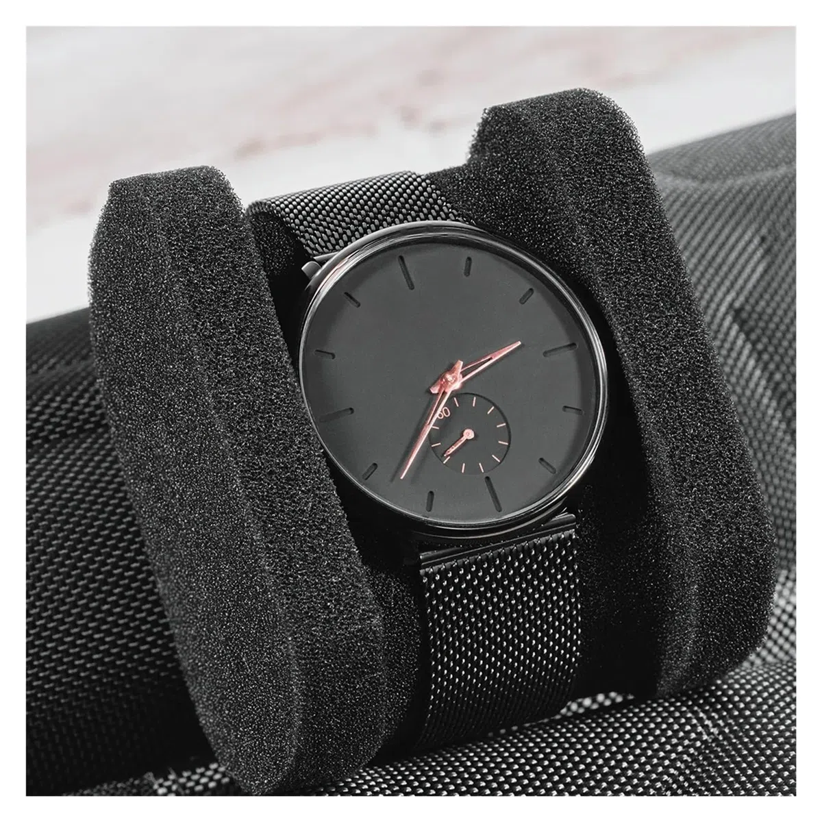 Bolsa para guardar relojes Caja organizadora de relojes for hombres y mujeres, estuche viaje portátil, soporte exhibición for pulsera, inteligentes(Black 4 Slot)